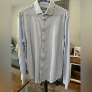 Michael Kors Light Blue Pinstripe Dress Shirt